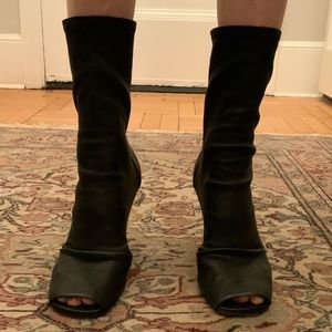 Rick Owens peep toe boot